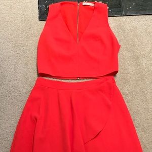 Alice + Olivia Matching Skirt and Shirt Set